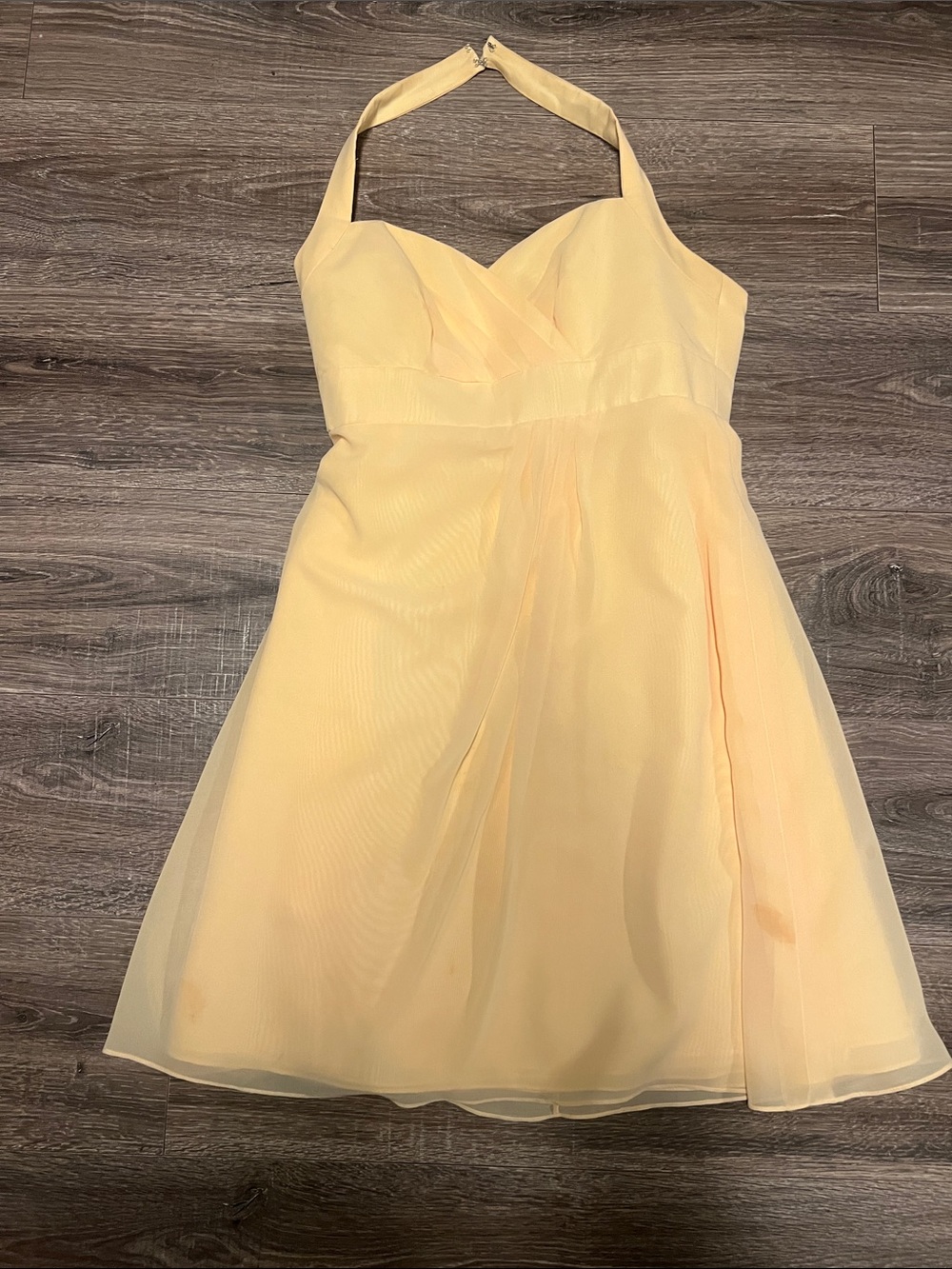 Alfred Angelo One-Shoulder A-Line Dress in Pale Yellow